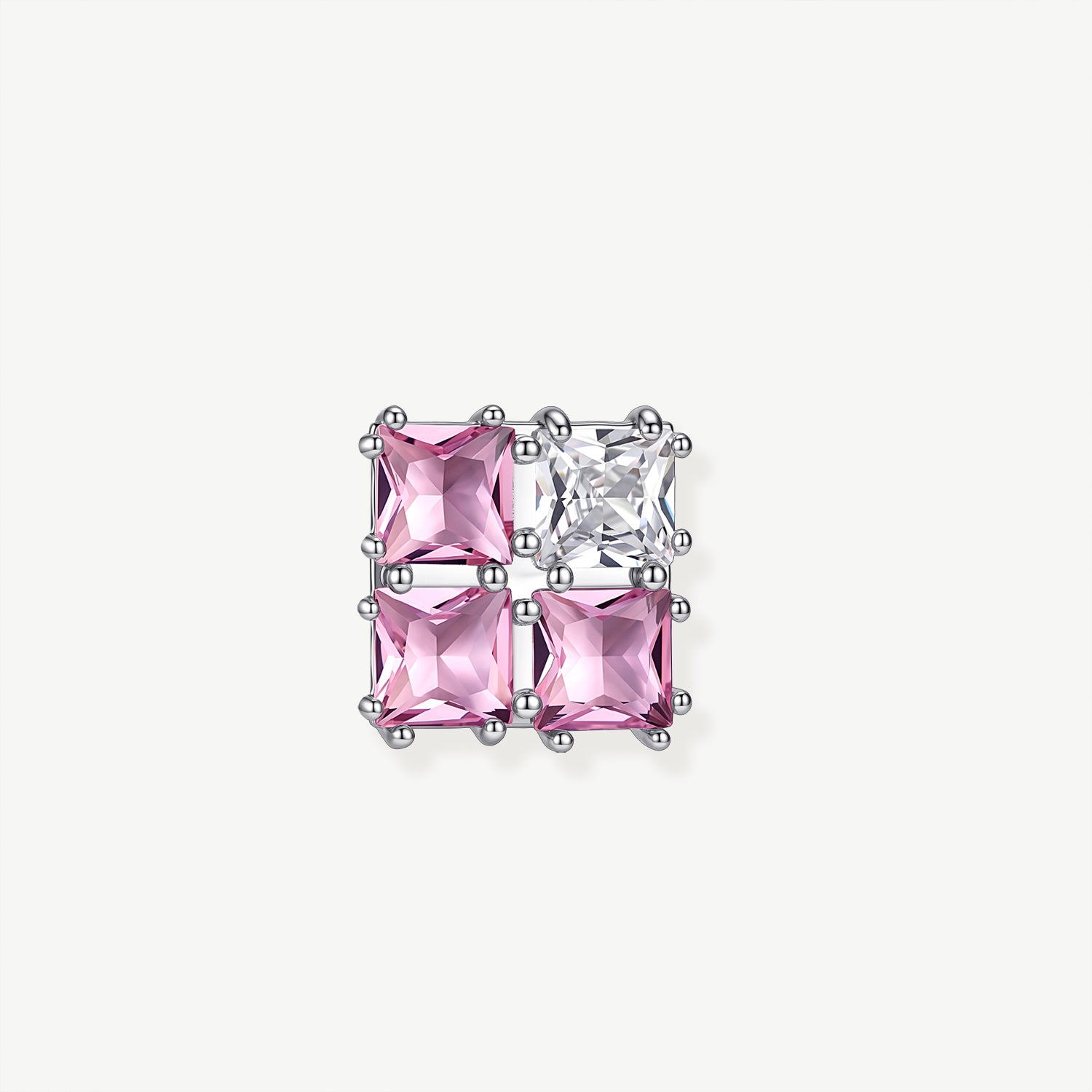 Pink Tetris Earring