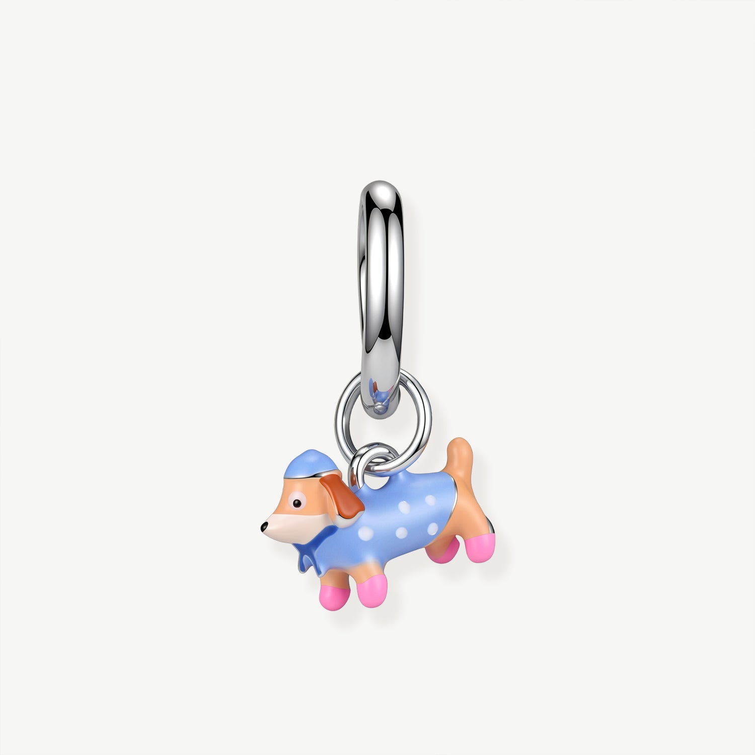 Blue Dachsund Earring