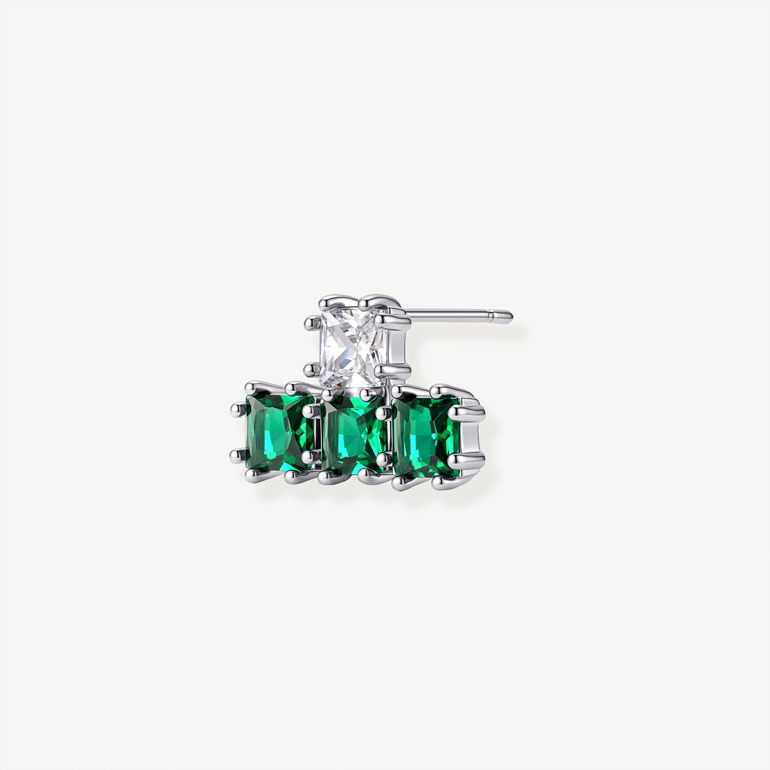 Green Tetris Earring