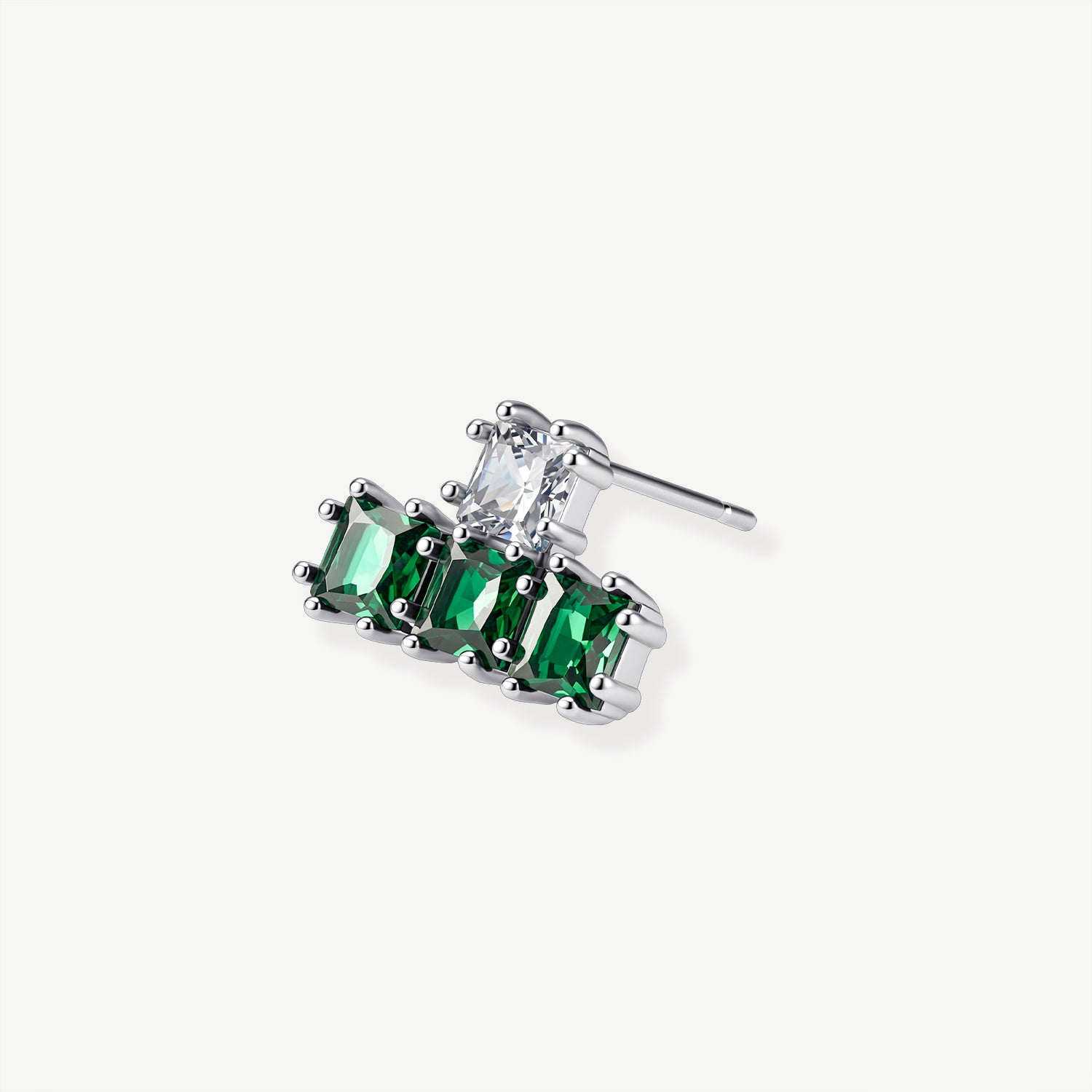 Green Tetris Earring