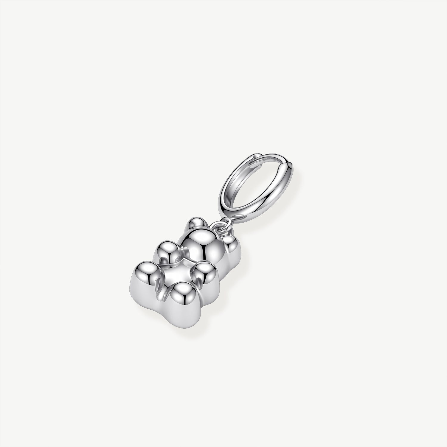 Silver Gummy Bear Earring