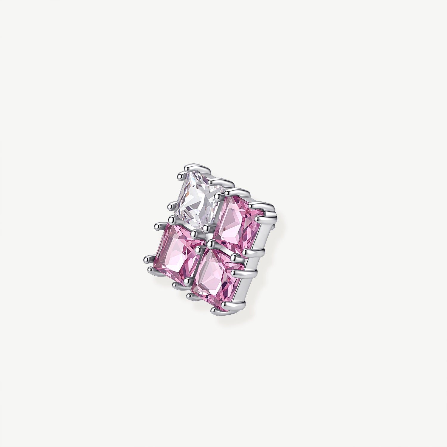 Pink Tetris Earring