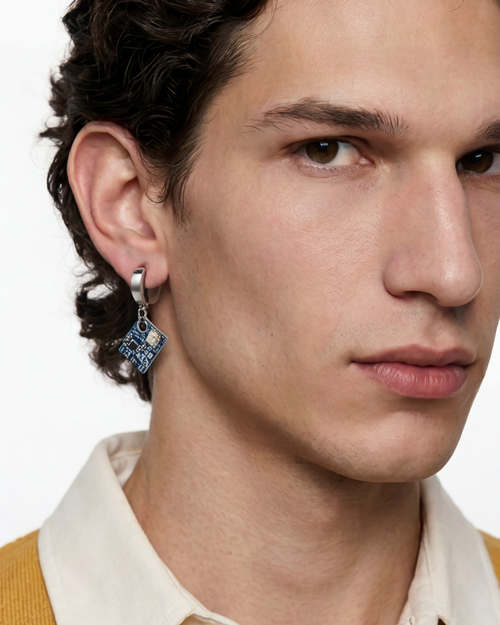Computer Chip Earring