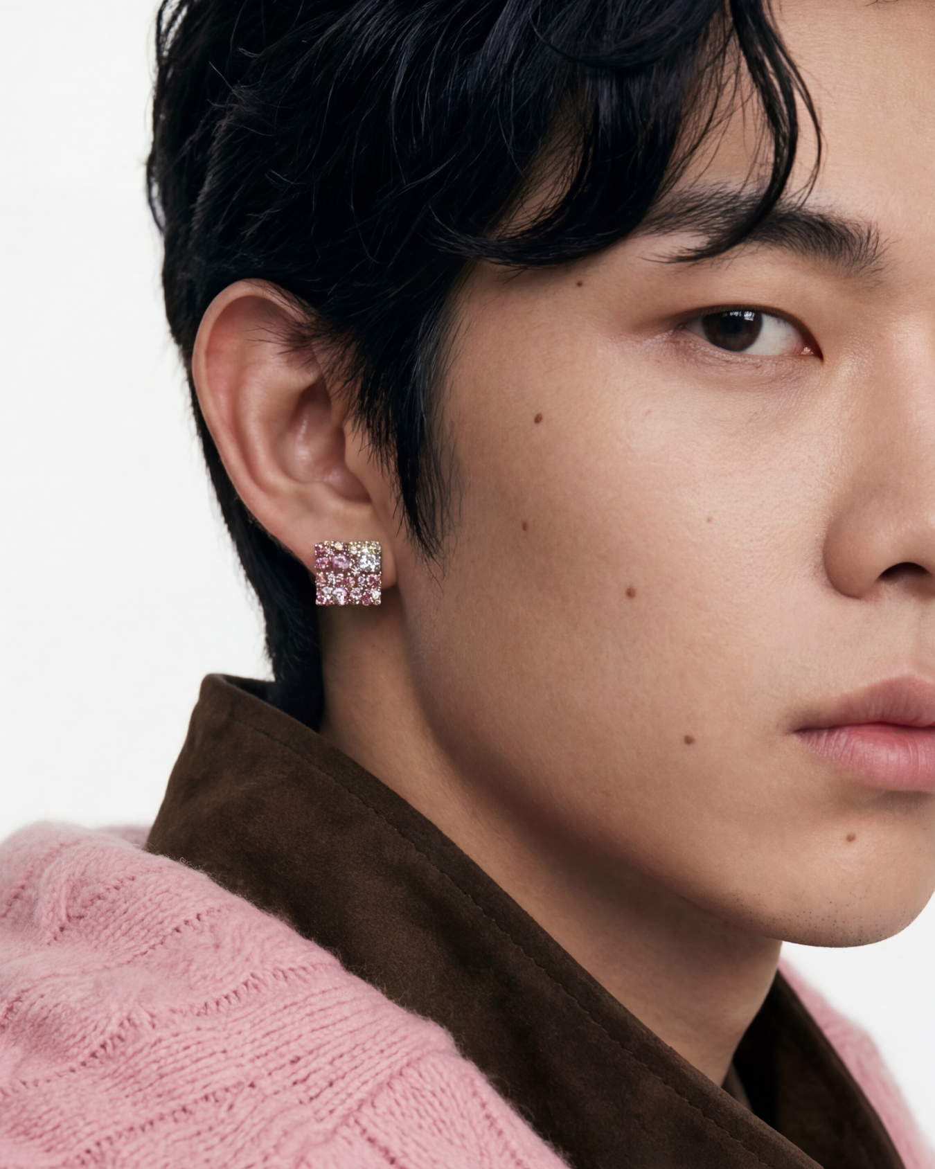 Pink Tetris Earring