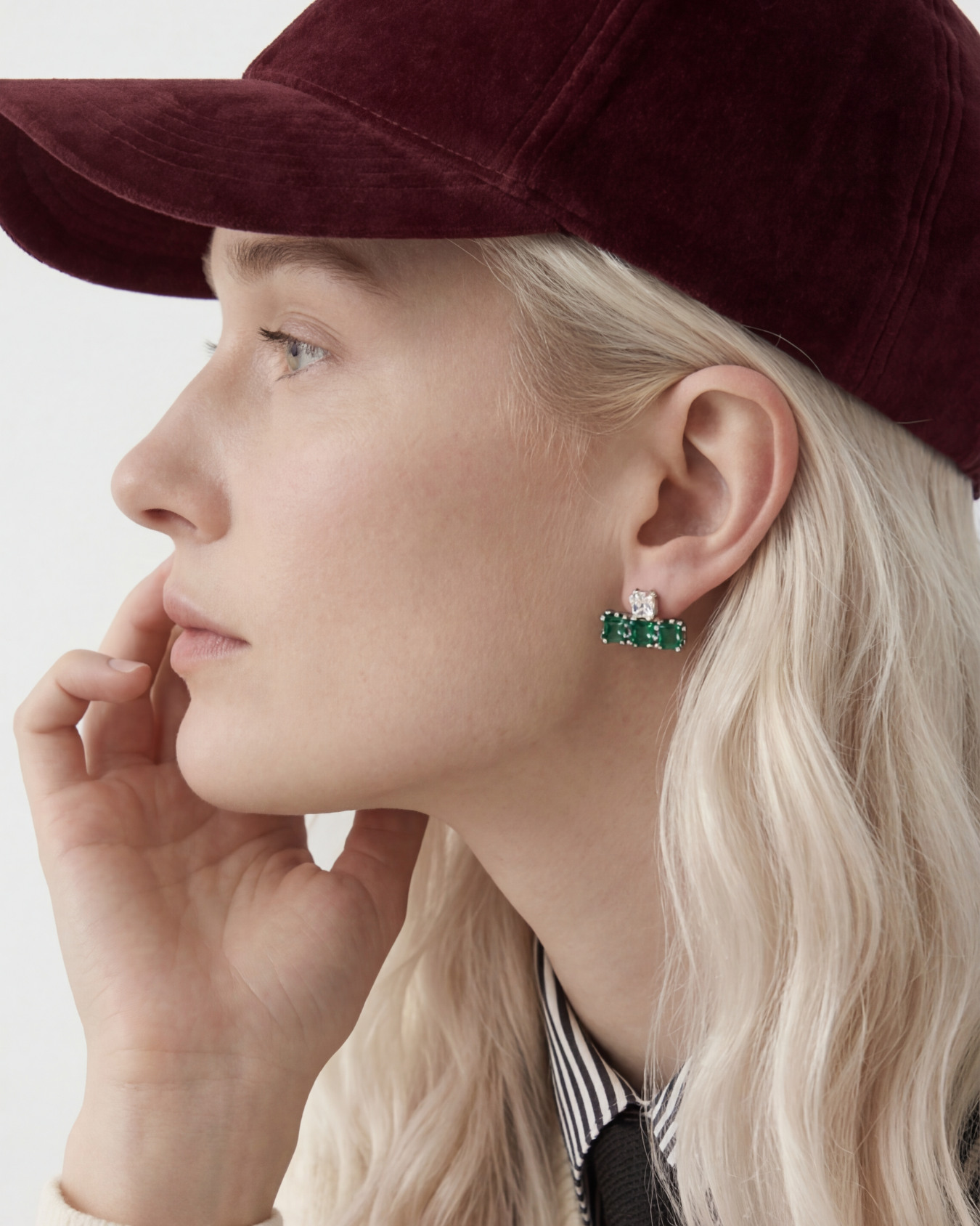 Green Tetris Earring